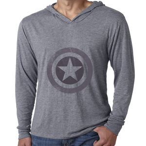 Star Shield In Gray Hoodie