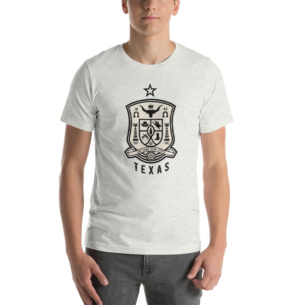 Texas Crest Soccer Style Short-Sleeve Unisex T-Shirt